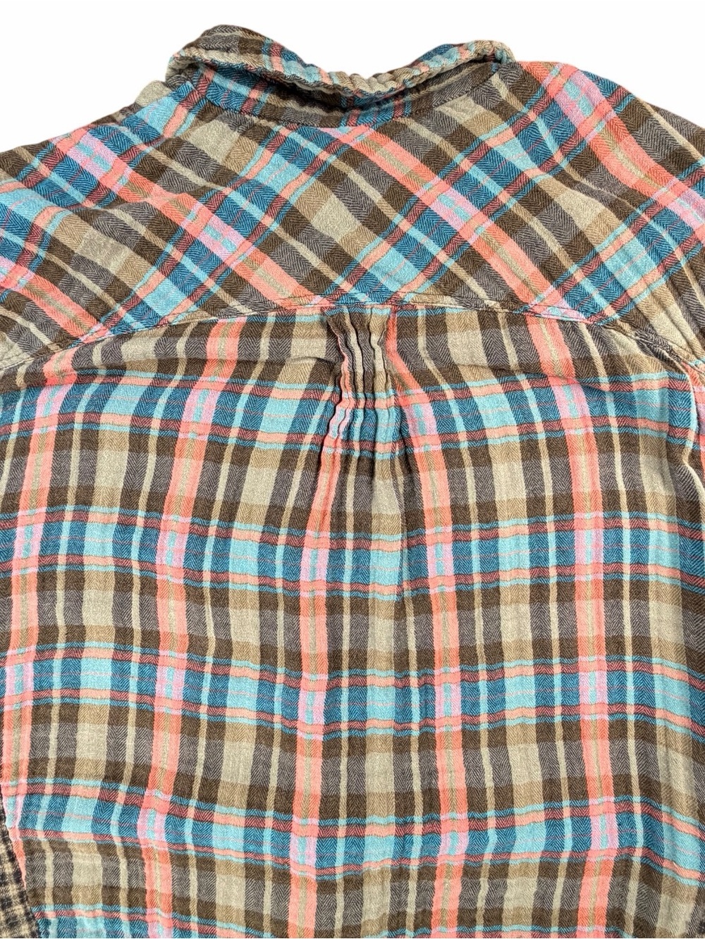 Free People Women’s “One Of The Guys” Oversized Button-Up Flannel Size Smallo - Picture 9 of 9